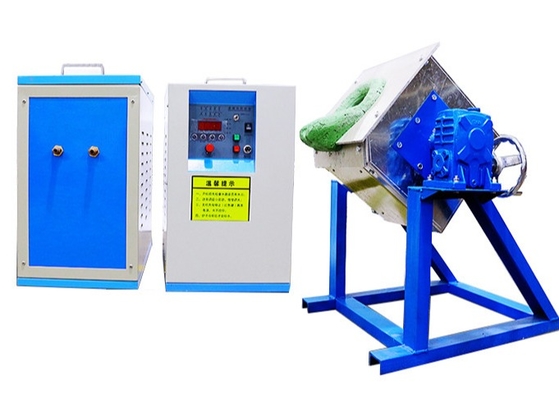 Export Of China Induction Heating Unit 110kw Melting Frunace Manual Tilting For 50 Kg Steel