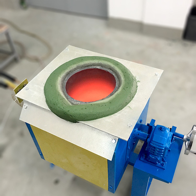 Induction Hardening Equipment 110kw Melting Frunace Manual Tilting For Iron Product 50kg